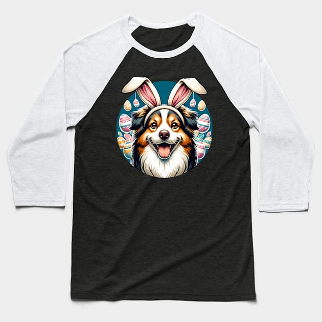 Taiwan Dog Celebrates Easter with Bunny Ears Joy Baseball T-Shirt by ArtRUs